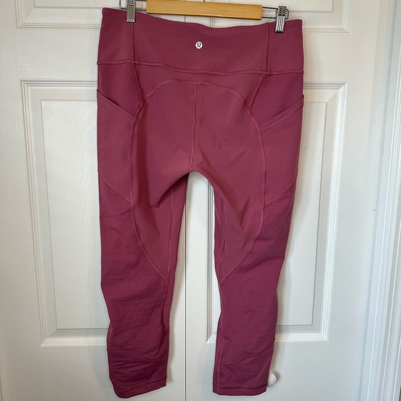 Lululemon All The Right Places Crop II *23" Moss Rose sz. 12 - Picture 6 of 8